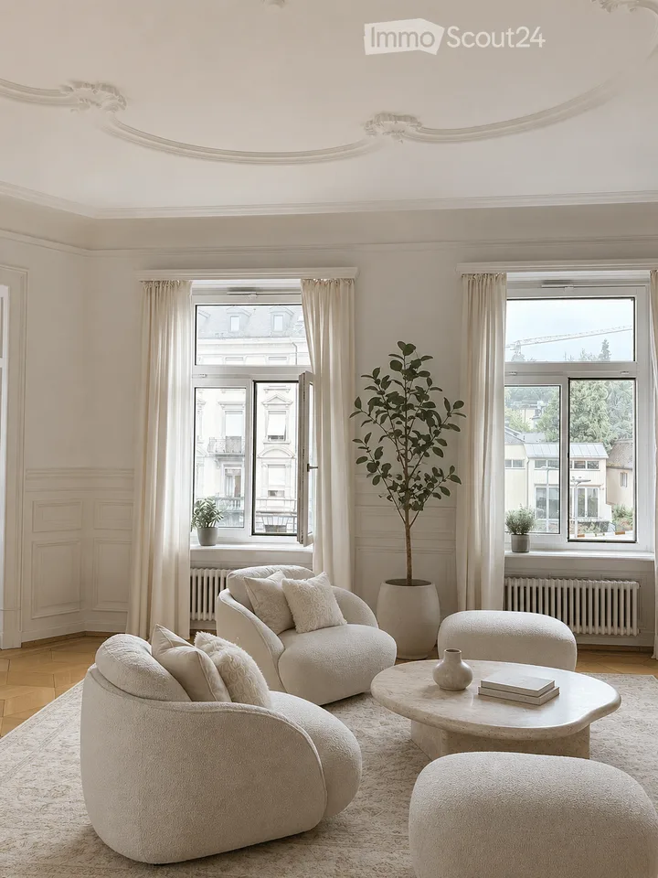 Spacious 3.5-room old building apartment in Zürich Enge, central and near the lake