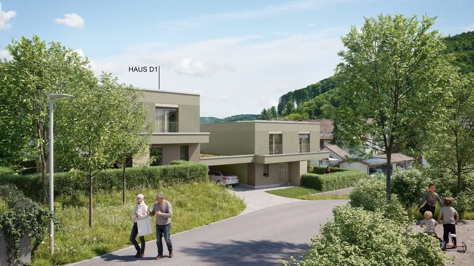 Baubewilligtes Projekt Gemsacker: 4.5-Zimmer-Doppeleinfamilienhaus D1