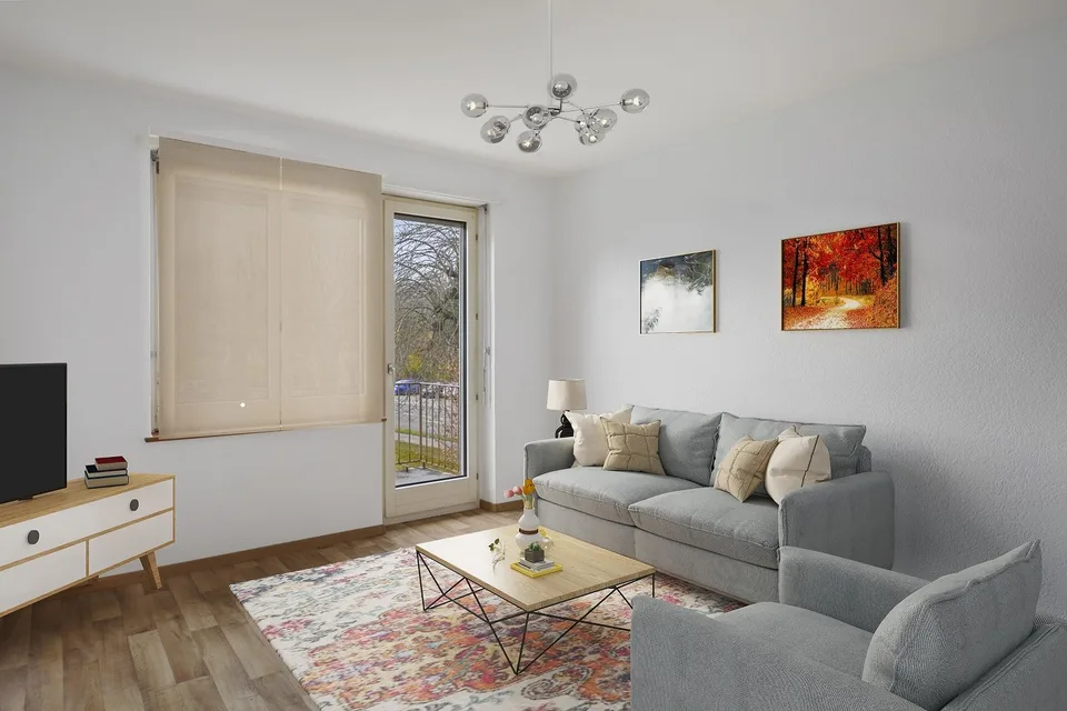 Appartement de 4 pièces avec balcon et cuisine habitable entièrement