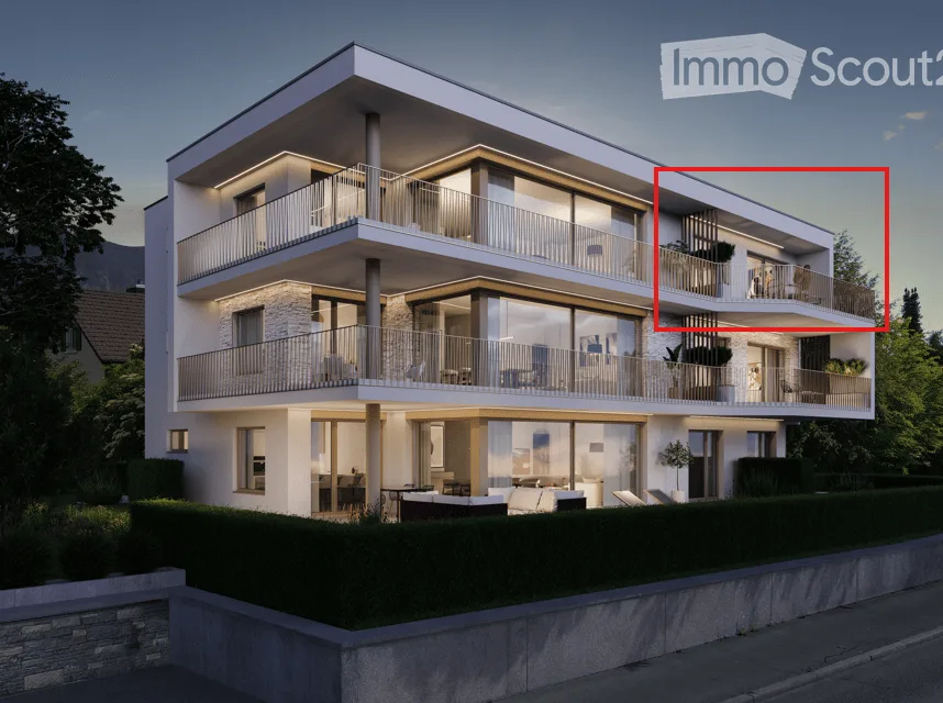 Appartement moderne de 2,5 pièces avec balcon à Bellach