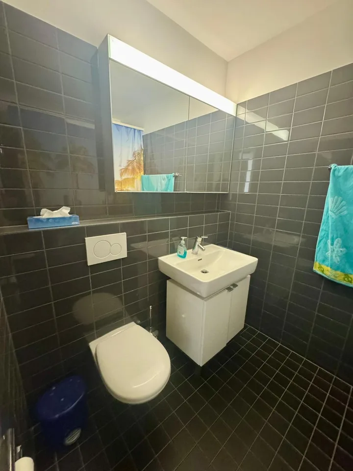 Apartment with balcony & home cinema in Hard Turm Park, Zurich West