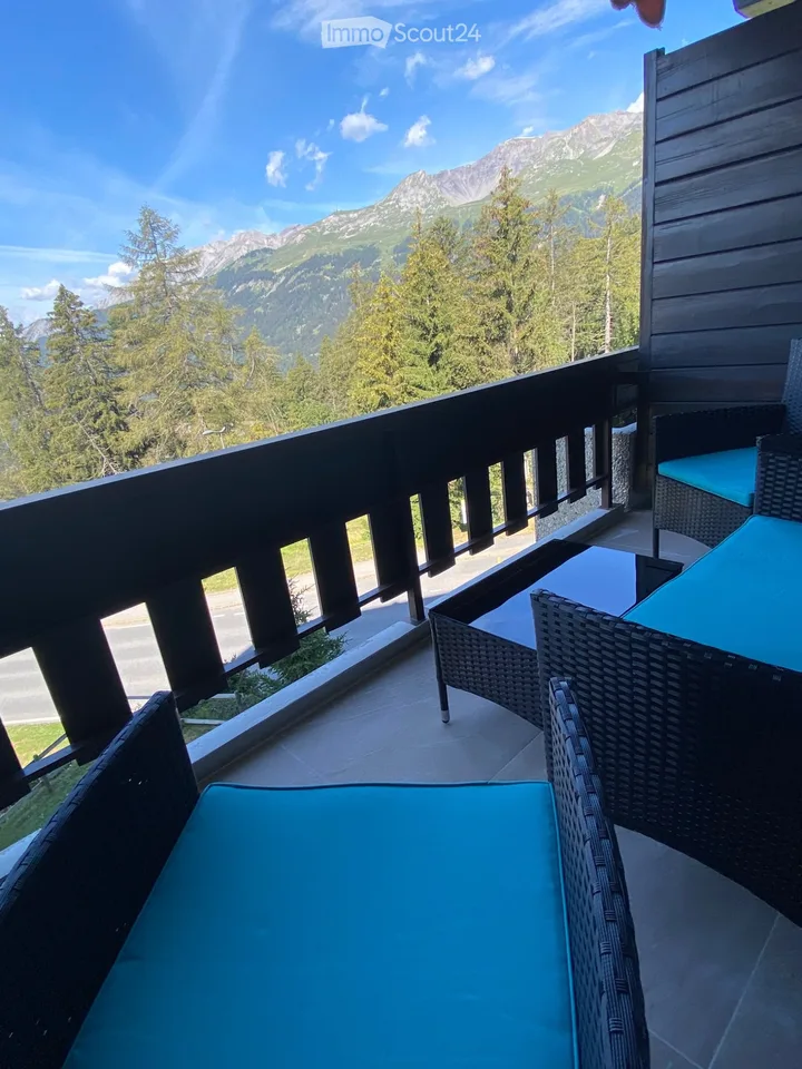 Super studio 1.5 rooms renovated, balcony, parking, View of the Alps