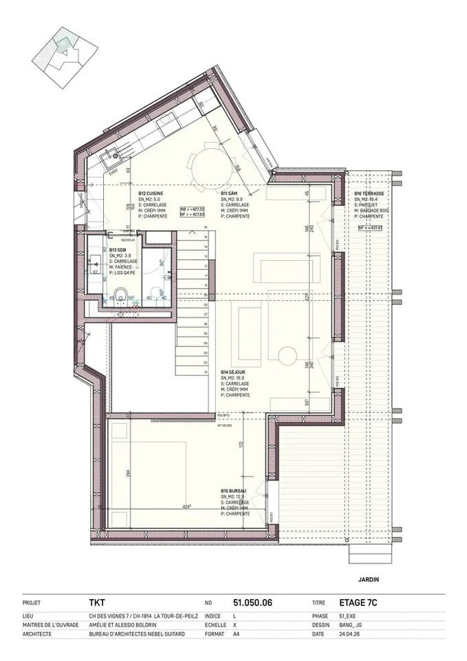 Beautiful semi-detached house with 4.5 rooms under construction