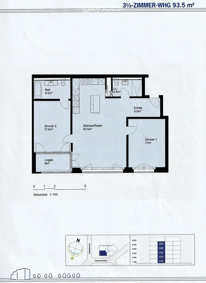 Modern apartment in the central Neuwiesen quarter