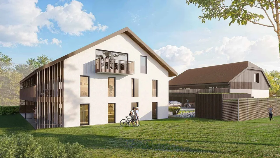 Wohnung mit 4.5 Zimmern, Terrasse und großem Garten