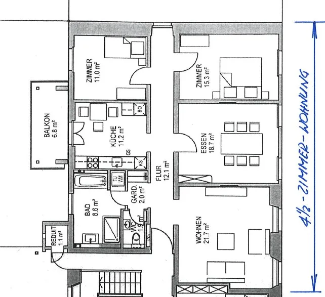 Stylish 4.5-room apartment