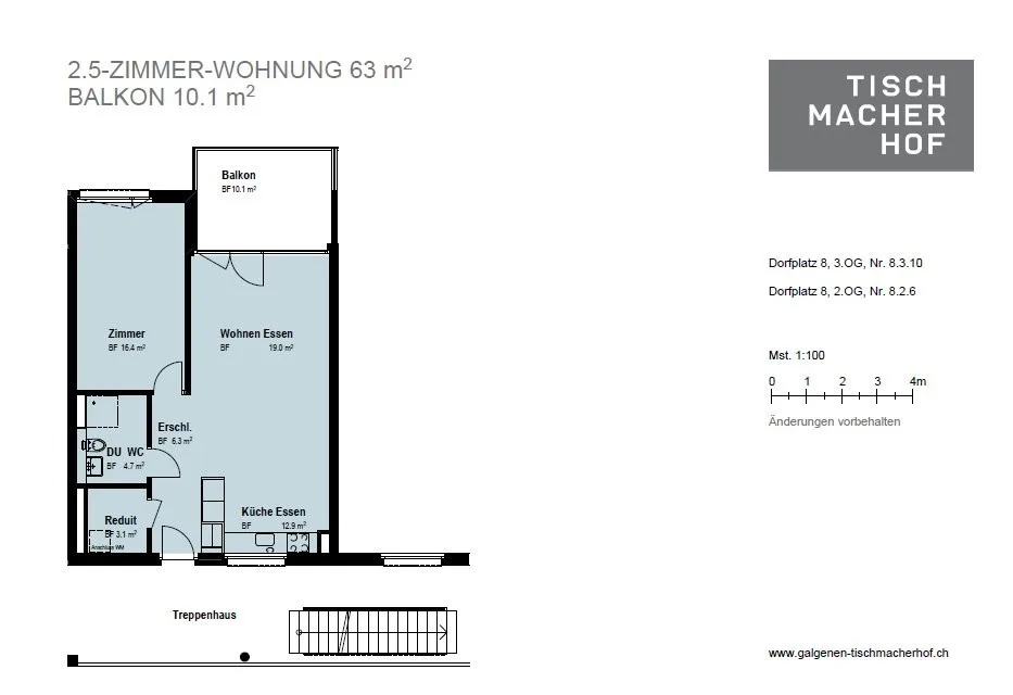 Appartement moderne 2.5 pièces au cœur de Galgenen