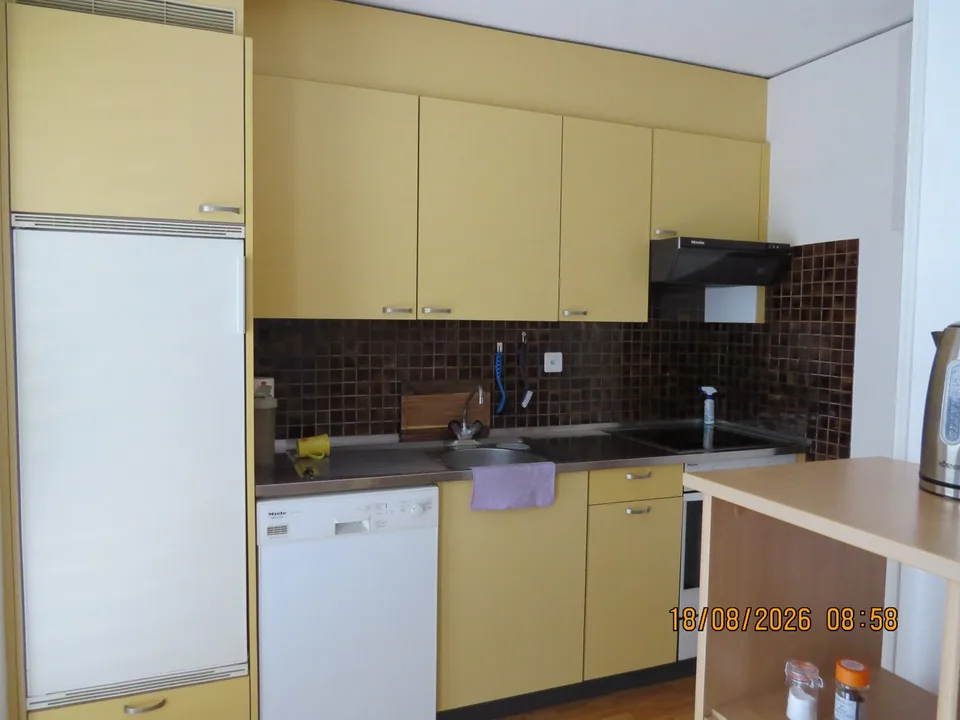 Appartement ensoleillé de 2,5 pièces au rez-de-chaussée avec extérieur bien entretenu