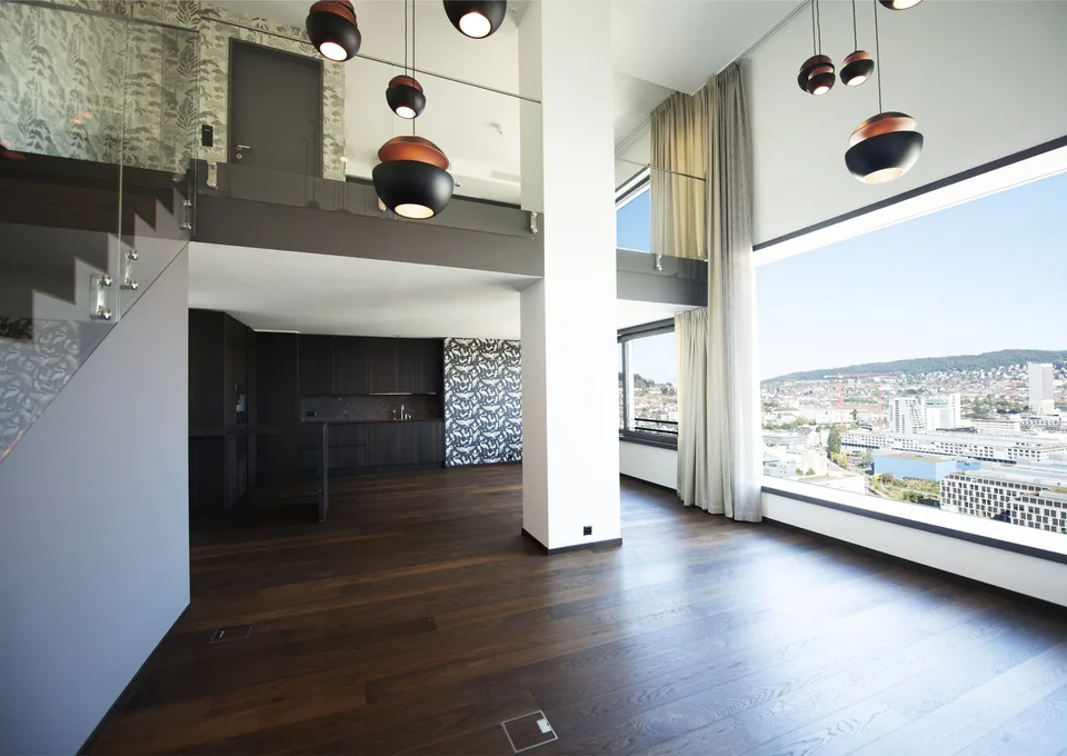 Luxurious Two-Story Penthouse with Fantastic View over the City of Zurich