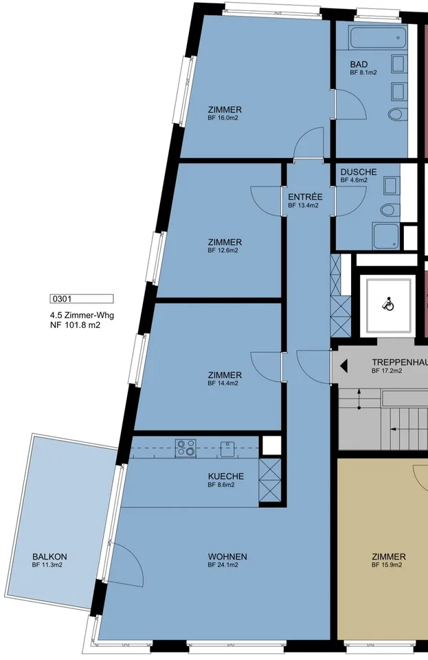 4.5-room apartment in Winterthur for sublet from November 2026