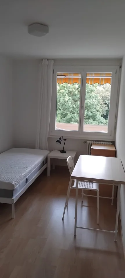 Chambre meublée avec balcon et vue sur la forêt à Rombach près d'Aarau