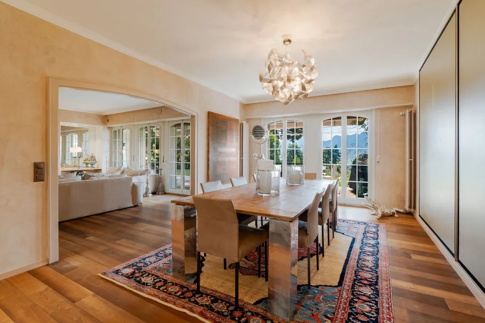 Exceptional Semi-Detached Villa with Panoramic Views of Lake Geneva and the Alps in Vevey