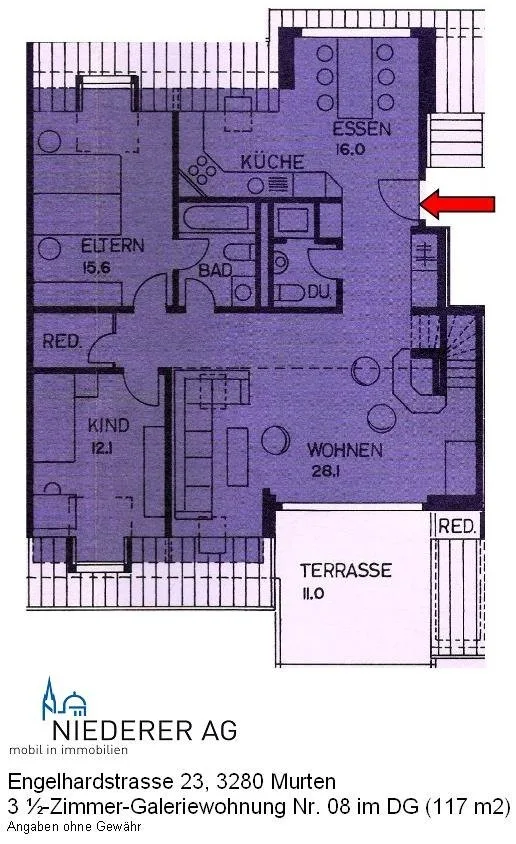 Attraktive 3.5 Zimmer-Wohnung im grünen Engelhardquartier