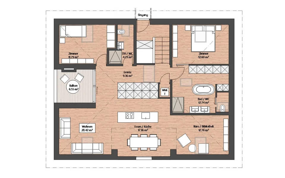 Einzigartige Dachwohnung in stilvoll umgebauter Villa