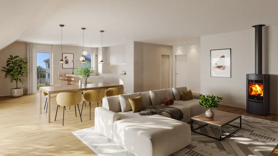 Topmoderne 3.5-Zimmer Dachgeschosswohnung mit Weitsicht