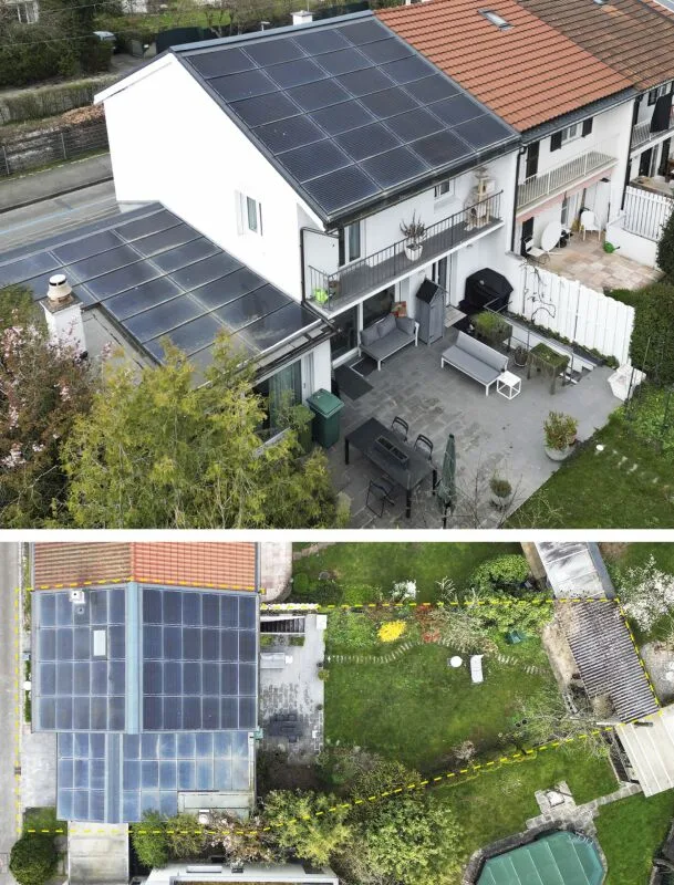 Modernized End Row House with Double Garage, PV System and Generous Garden