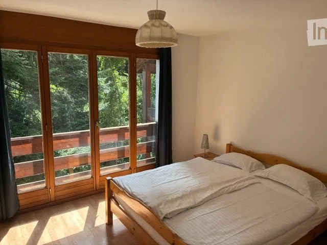 Charmanter 2,5-Zimmer-Wohnung mit Möbeln, Balkon und Garage