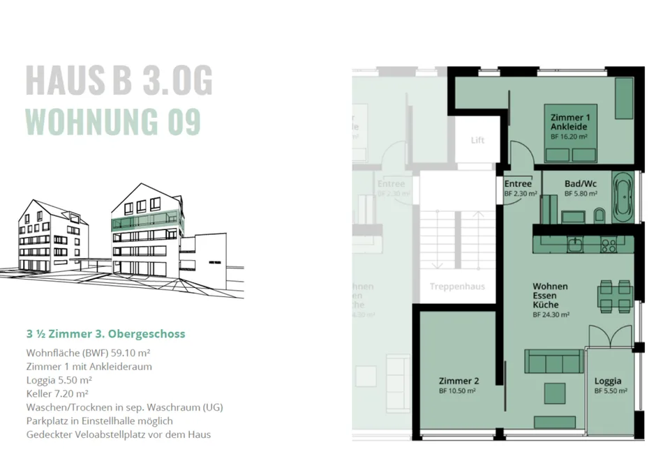 Charming 3.5-room apartment in Menziken (3rd floor) - looking for you!