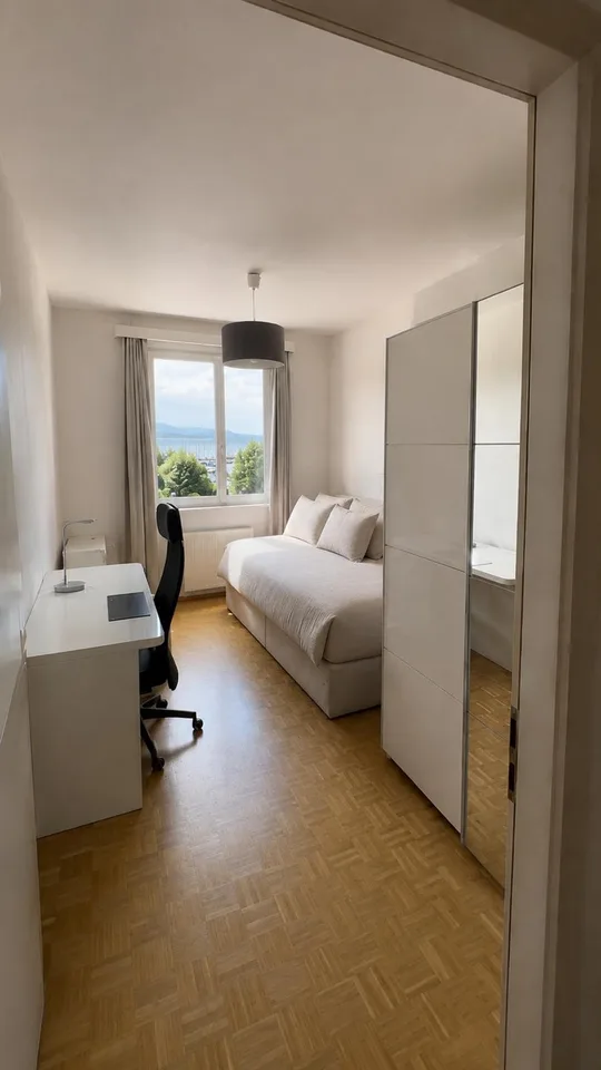 Chambre avec salle de bain privée vue lac à Ouchy (sous location)
