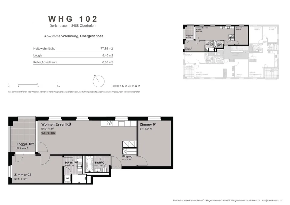 3 ½ Zimmer-Wohnung, 8488 Turbenthal
