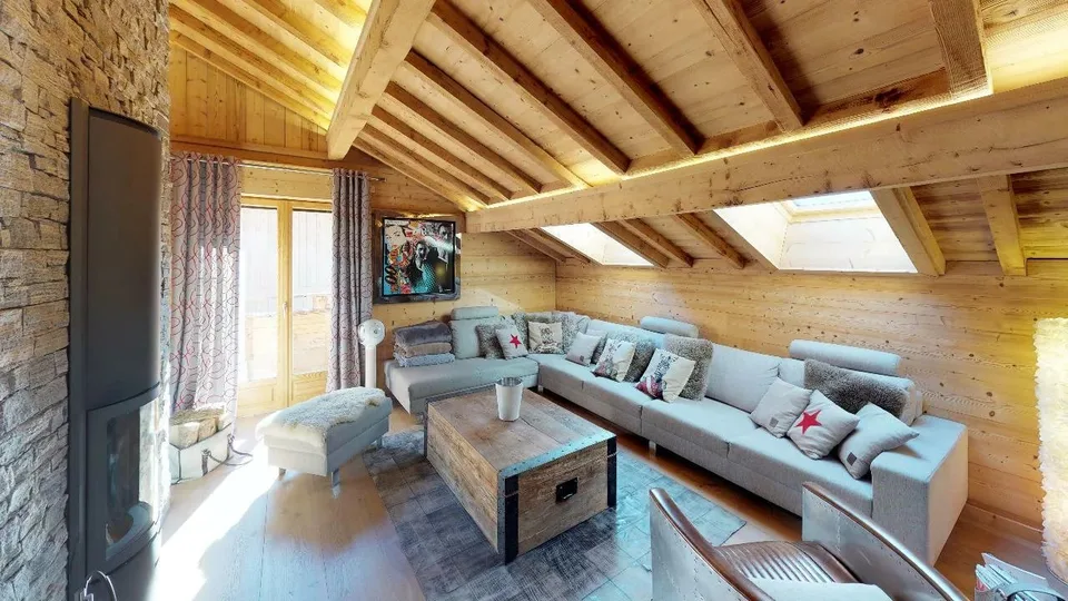 Die Kunst des Wohnens in Megève: elegantes Penthouse in der Ortsmitte