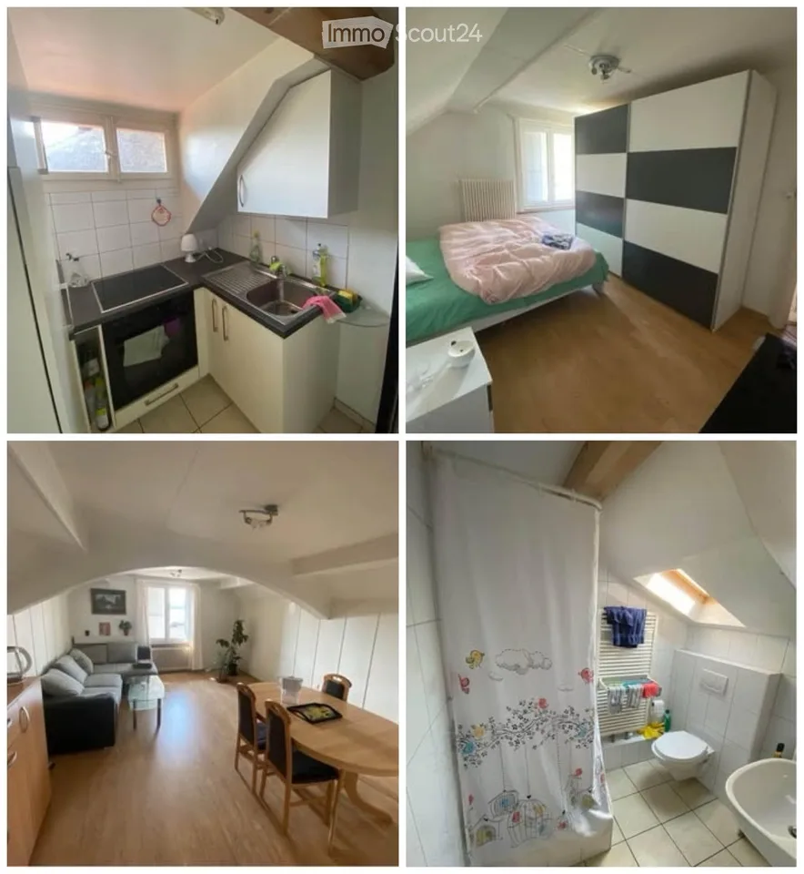 For rent 2.5 rooms, 2 minutes from the train station in Cornaux, from September 1st