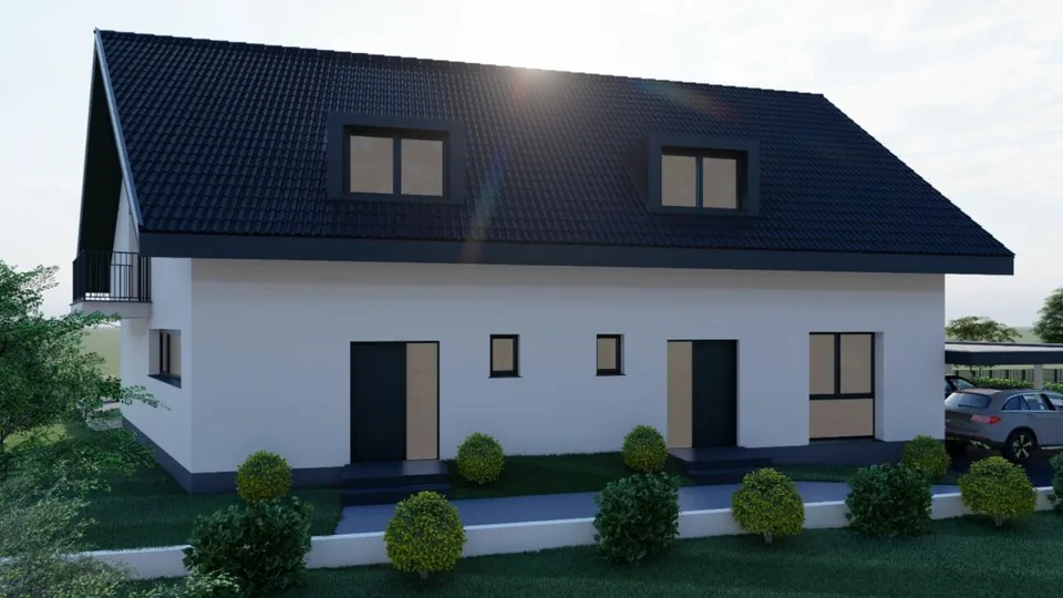 Modernes 6.5 Zimmer Neubau Doppeleinfamilienhaus in familienfreundlicher Lage