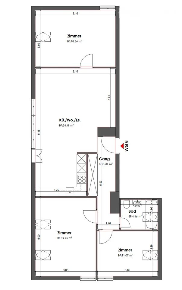 Charmante 4.5-Zimmer-Dachwohnung mit Aussicht in Eriswil