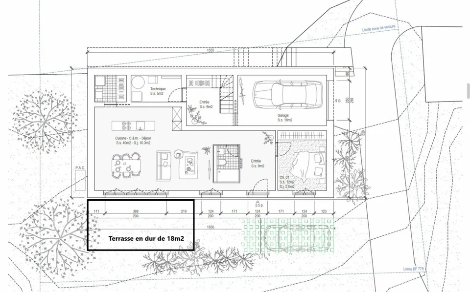 Ground floor with terrace