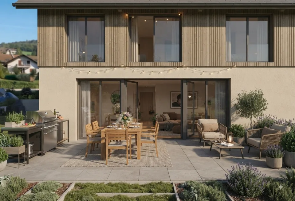 Rez-de-chaussée avec terrasse