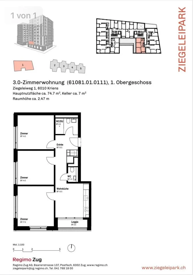 Camera in condivisione, 6048 Horw