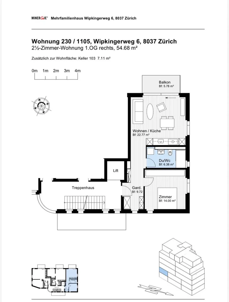 Modern & Sonniges 2.5-Zimmer Apartment in Wipkingen Nahe der Limmat