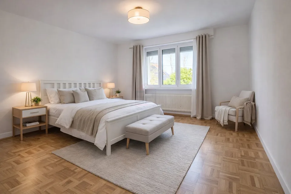 Elegantes Familienhaus mit großem, flachem Garten und großem Potenzial in Founex