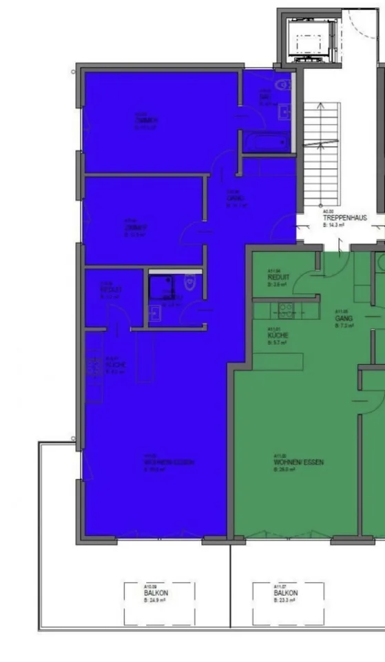 Well-located 3.5-room attic apartment with private laundry tower