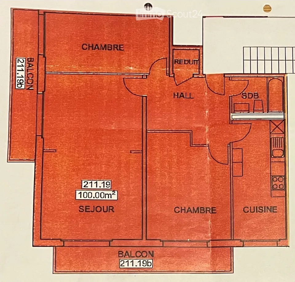 Appartement 3.5pcs dernier étage lumineux calme près gare