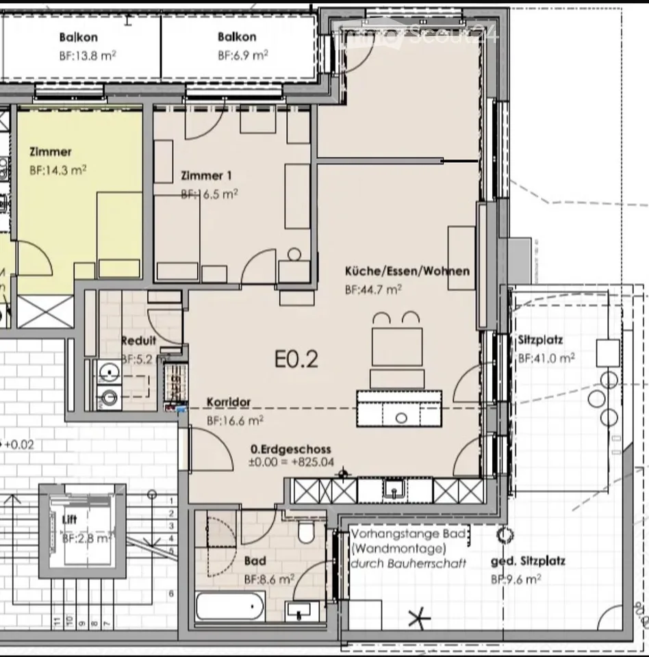 Grosse 3.5 Zimmer-Terrassenwohnung an ruhiger Lage