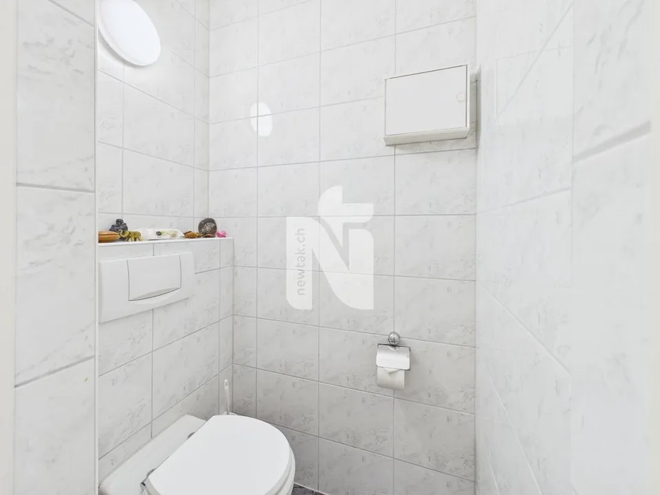 Familial, ensoleillé et bien entretenu avec deux balcons, place assise dans le jardin et garage