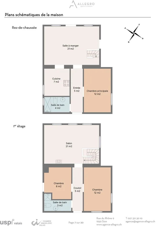 Grône, maison de 4.5 pièces de 151 m2 avec extérieures verdoyant et 2 places de parc – photo 25 sur 50