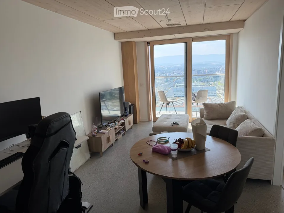Reprise de bail, 2.5 pièces neuf avec vue panoramique, 23e étage