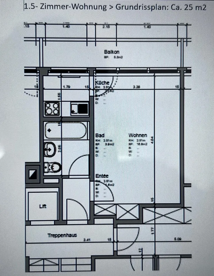 Appartement 1.5 pièces à Breitenrain avec grand balcon
