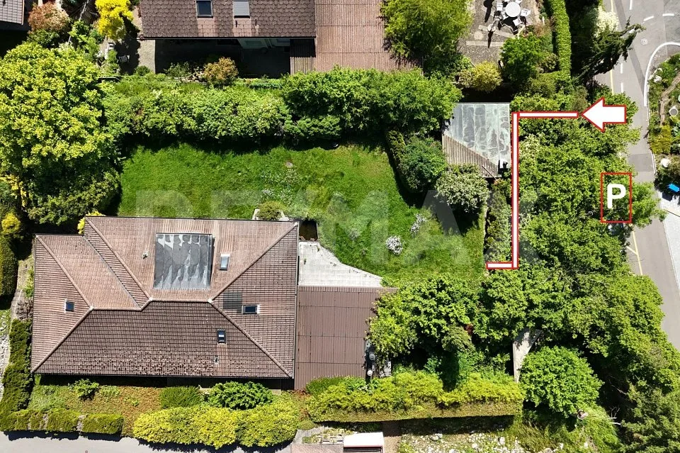 Bauland, 1'343 m², Bauzone W2A, Villen-Hanglage, unverbaubare Weitsicht, nahe A1 und Aarau – Foto 3 von 9