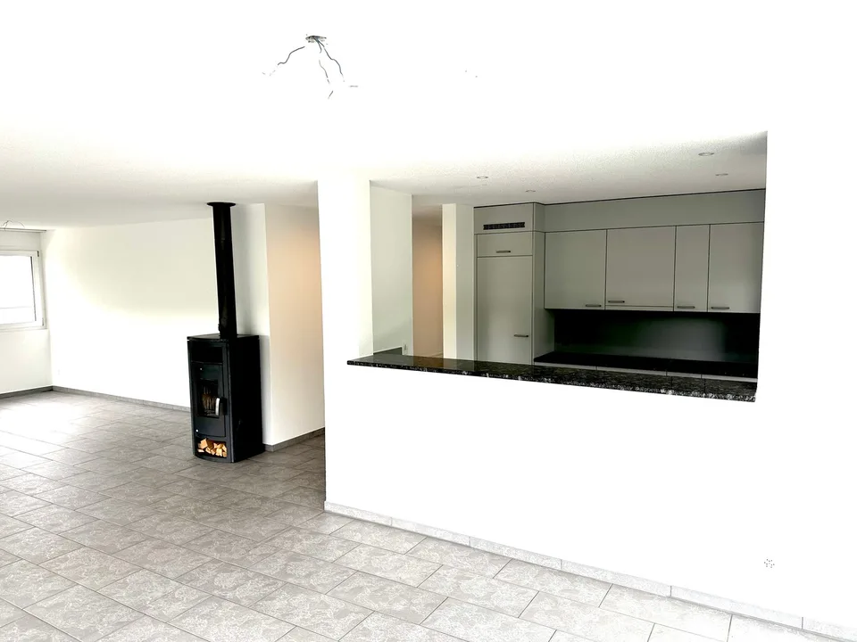 Appartement attique spacieux 6 pièces avec cheminée et grande terrasse