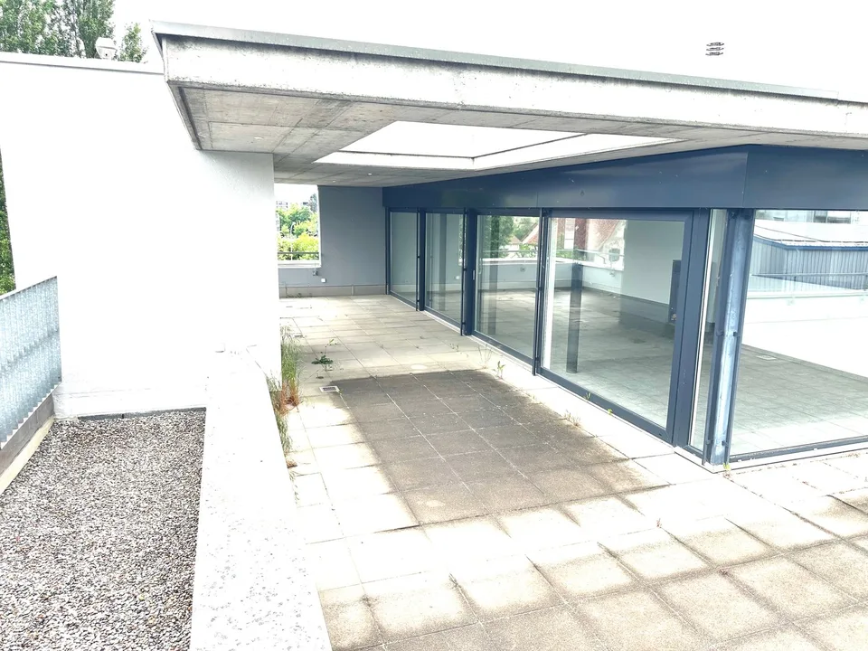 Appartement attique spacieux 6 pièces avec cheminée et grande terrasse