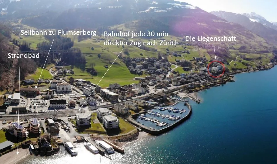 Exclusive 3.5-room apartment as a second home with a dreamy panoramic view of Lake Walensee – photo 12 of 28