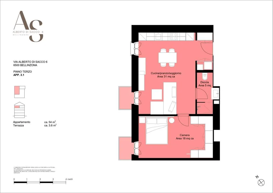 2.5 completely renovated in Bellinzona – photo 10 of 11