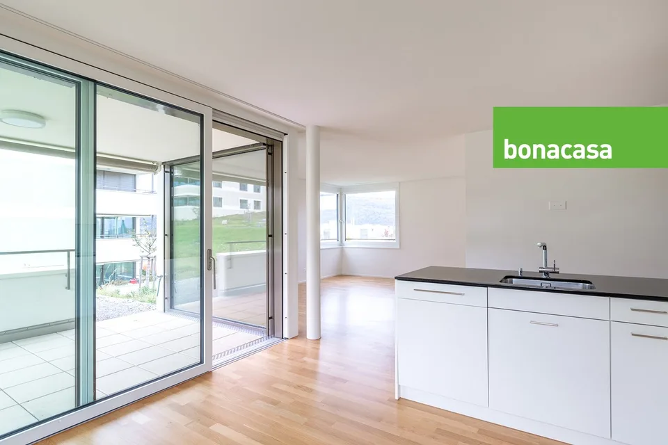 New 3.5-room apartment on the ground floor - with bonacasa!