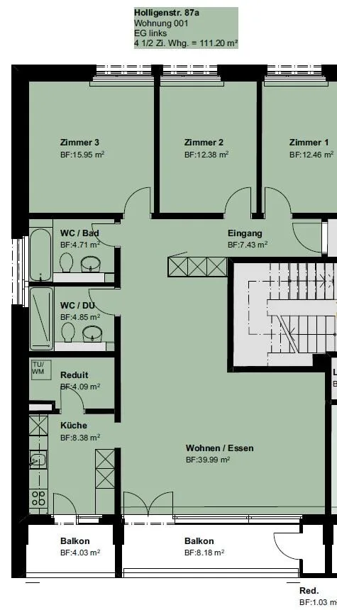 Appartements 4½ pièces exclusifs à louer dans le quartier de Holligen – photo 8 sur 8