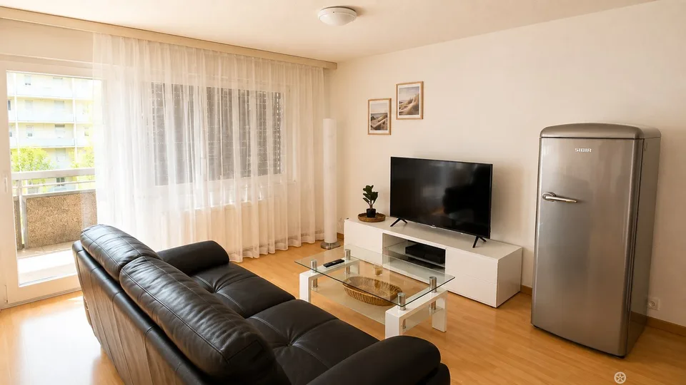 Möbliert wohnen im Herzen von Biel – 40 m², Balkon, Klima & Sauna – Foto 3 von 17