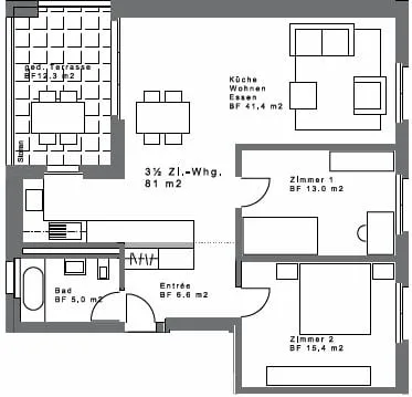 3.5 Zimmer Wohnung in Rafz | UrbanHome