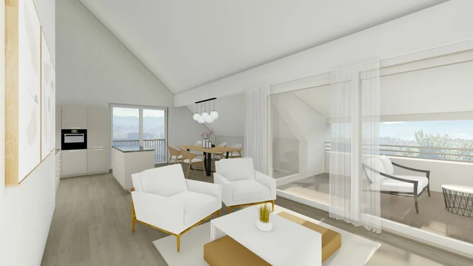 Premier location 4,5 pièces appartement mansarde avec ESTH